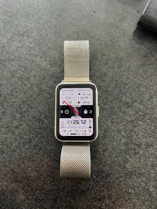Smartwatch Huawei - curea metalica, argintie