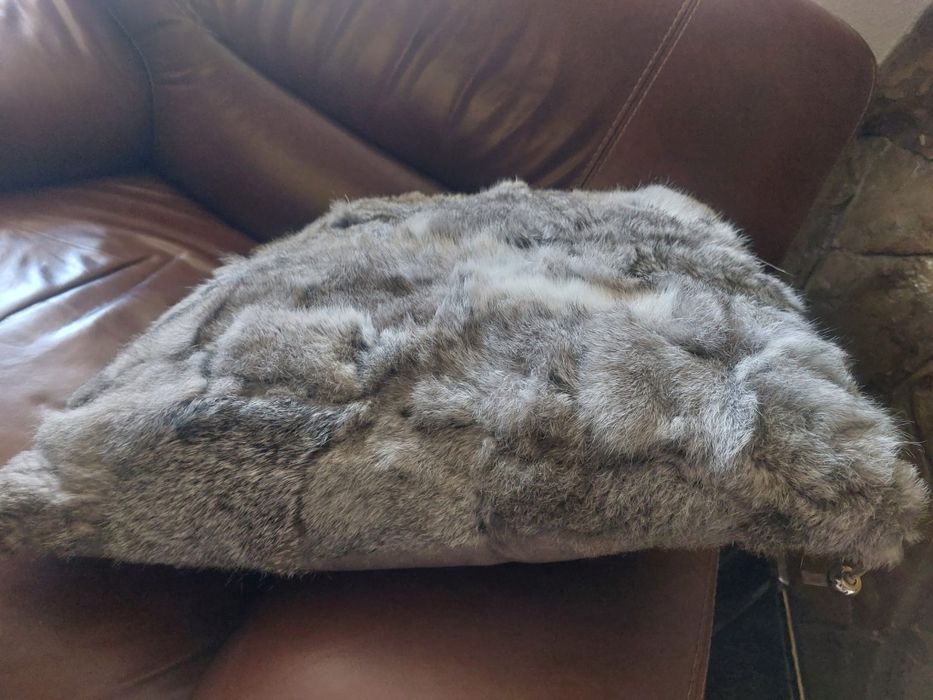 Pernă Decorativă Luxury - blană Chinchilla