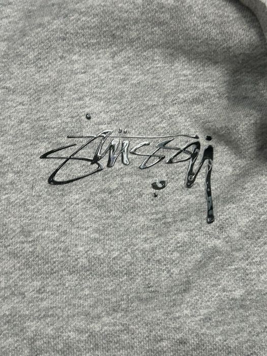 Stussy сив суичър с цип