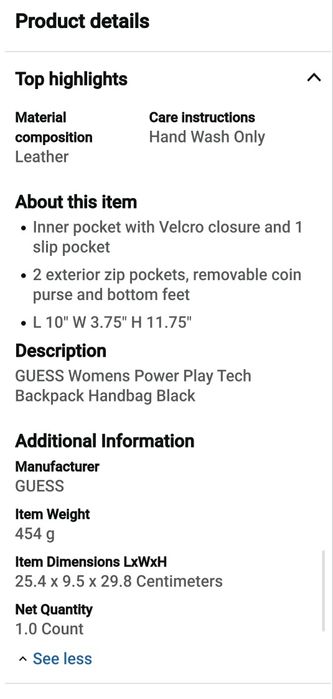 Раница на марката Guess