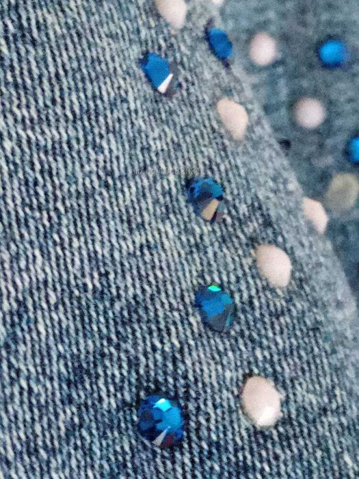 Жакет Яке дънково с камъни Сваровски размер L