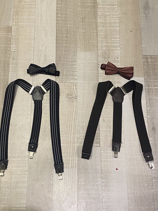 Два компректа типанти с папионки черти и тъмно кафяви