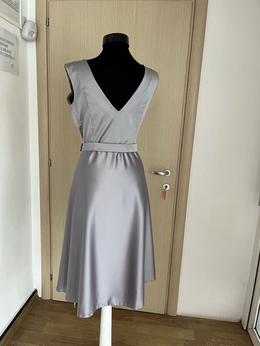 Rochie de seara din tafta gri