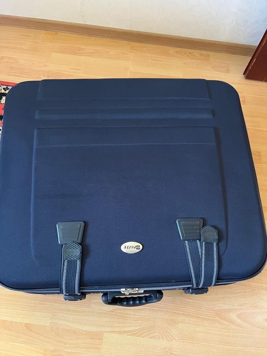 Чемодан, синий, тканевой