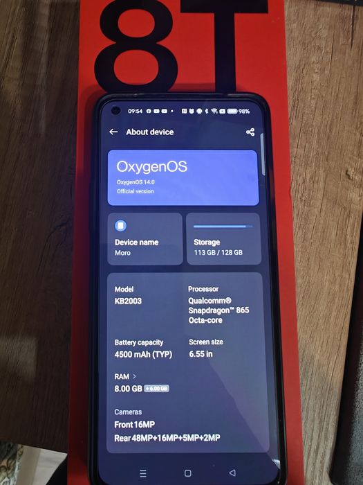 Telefon. OnePlus 8t