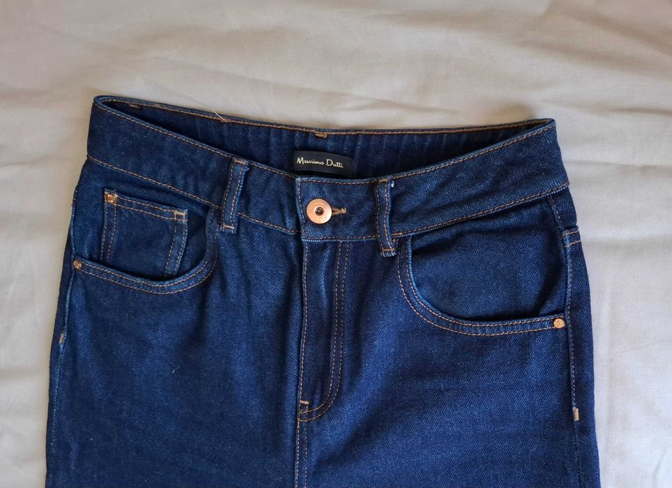 Тъмно сини дамски дънки Massimo Dutti
