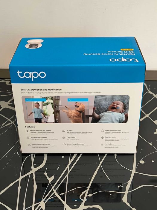 Камера за наблюдение Tapo C230 3K 5MP панорамно завъртане нощно виждан