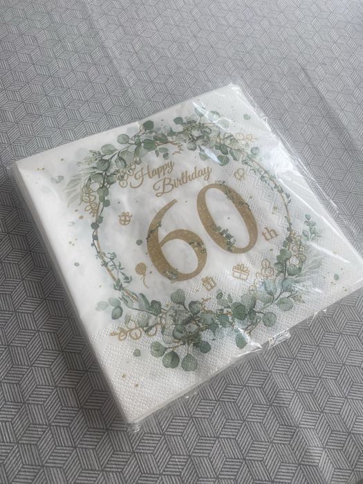 Салфетки с щампа за юбилей 60 години