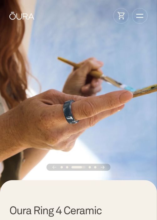 Oura ring 4 Ceramic Midnight 7 размер