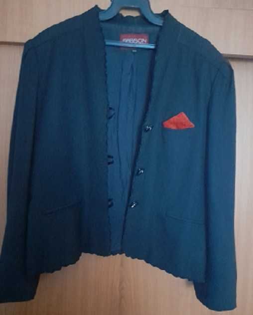 Sacou din in negru, made Hong Kong, marime 42