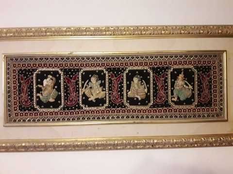 Tablou decor tesut pe Covor persan 100% lana cu tenta asiatica