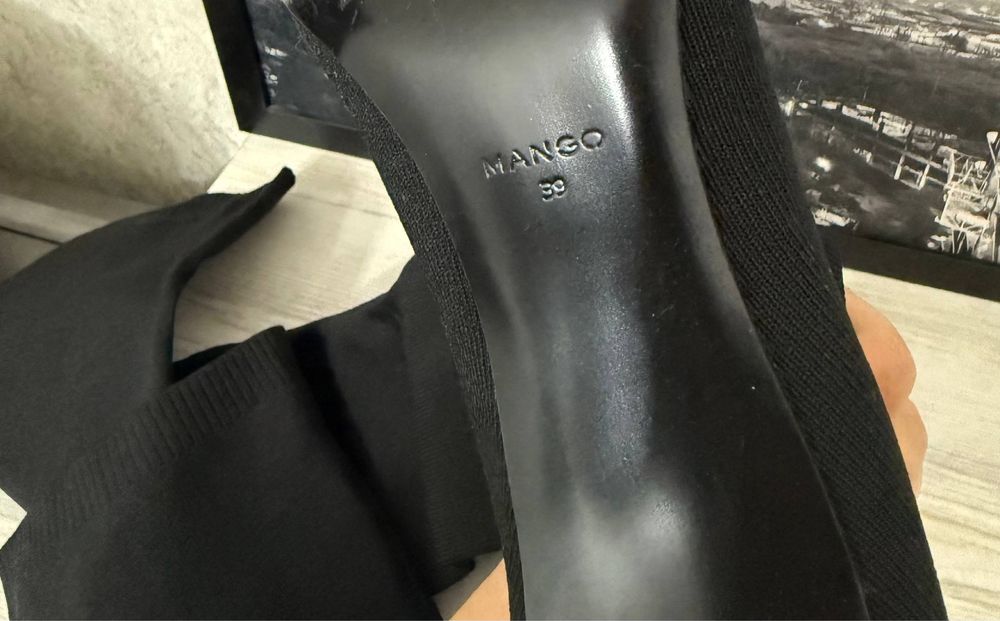 Тканевые ботфорты mango