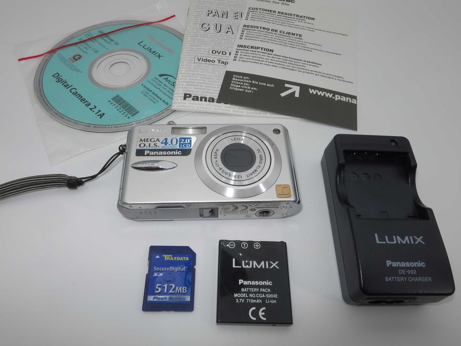 Lumix DMC FX2 - S ултра компактен цифров фотоапарат, дигитална камера с оптика Leica, пълен комплект, като нова - работи отлично!