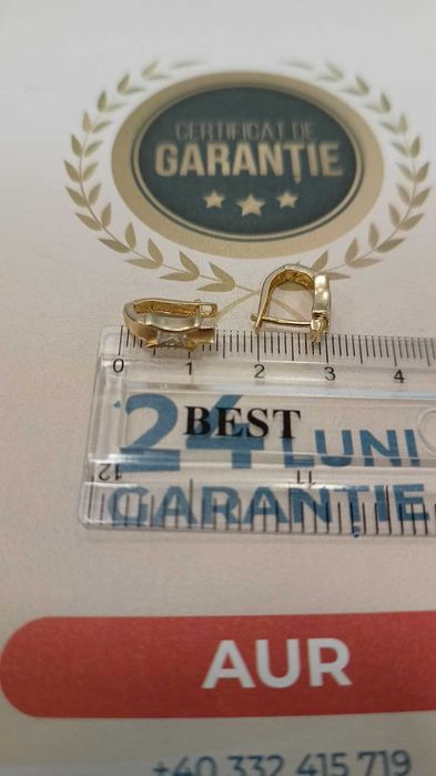 Cercei aur 14K 2.41gr [AG24 Harlau B.46312.1] - Garantie 2 ani!