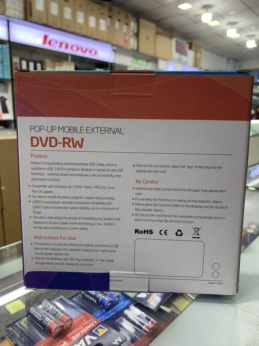 USB 3.0 DVD RW для ноутбуков и РС, гарантия 3месяц. Акция