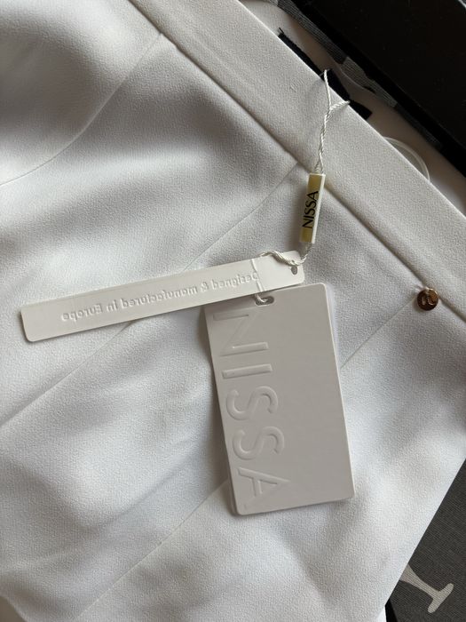Pantaloni Nissa albi eleganți, noi cu etichetă, mărimea 36