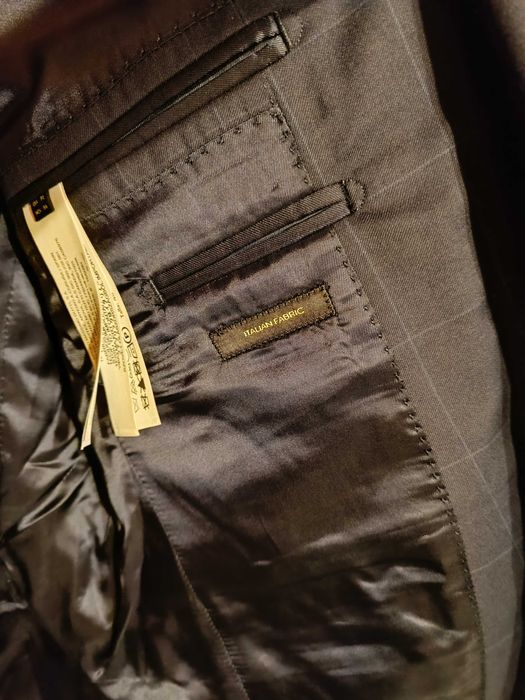 Sacou blazer slim 38 M slim Massimo Dutti NOU lana finest Italian navy