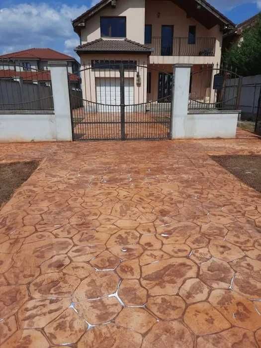 Щампован бетон - Шлайфан бетон, ресан бетон