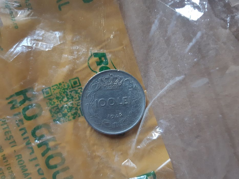 Moneda 100 lei 1944 regele Mihai