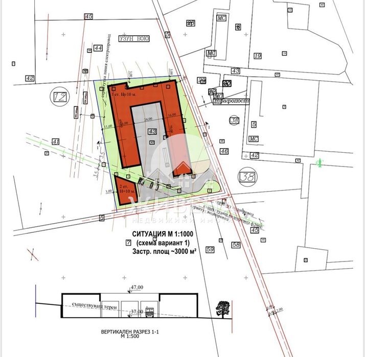 Продава парцел в с.Езерово, площ 8506 кв.м