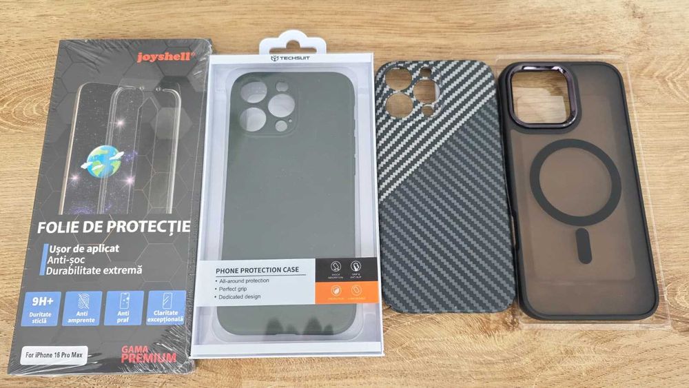 Pachet Huse si folii Iphone 16 Pro Max