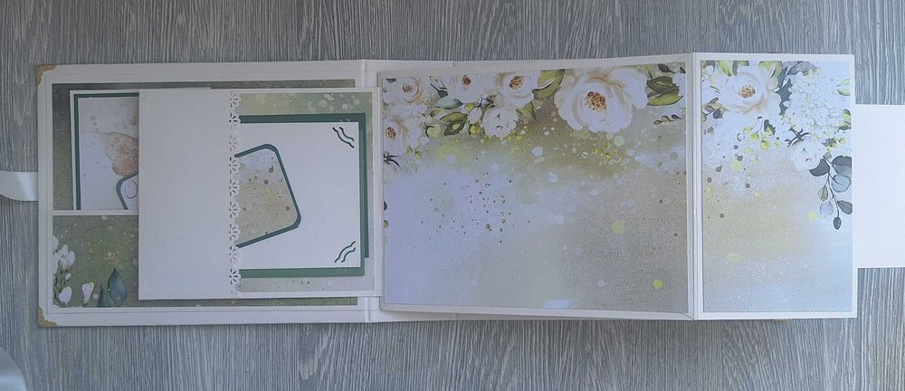 Сватбен албум "Нашата приказка" в антично бяло, ръчна изработка /51.2