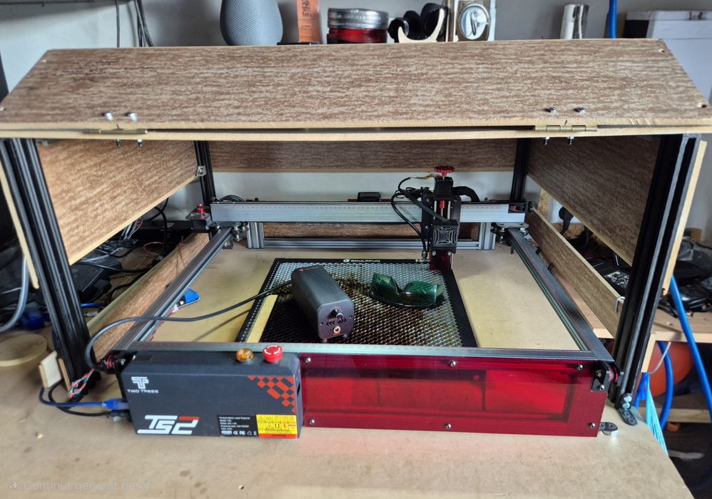 Laser engraver/cutter + accesorii - 10,8 w optic 80w nominal
