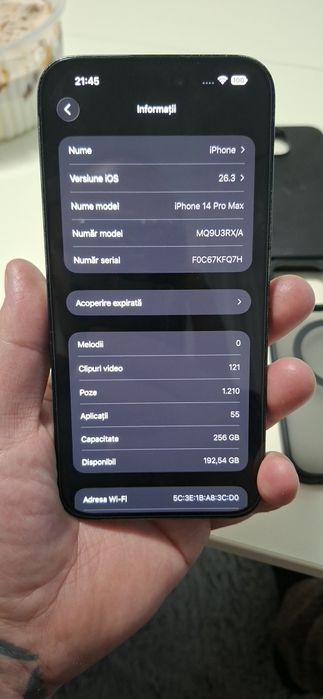 Vând iphone 14 pro max de 256,baterie 93%