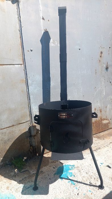 Печь и казан 12л.Новый