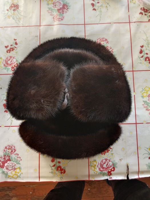 Шапка ушанка норковая