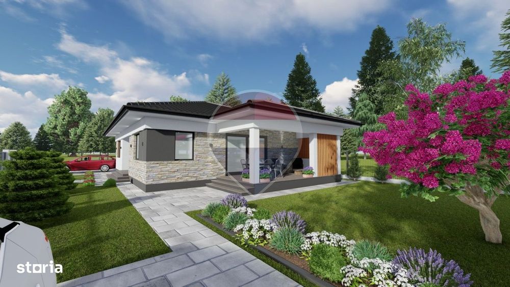 Casă nouă cu 4 camere LA ROSU si 550m2 teren Mocira, Maramureș