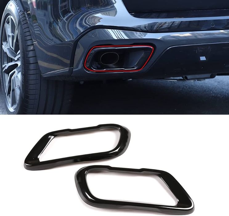 Ornament Tips Evacuare Toba BMW X5 X6 X7 G05 G06 G07 Negru lucios