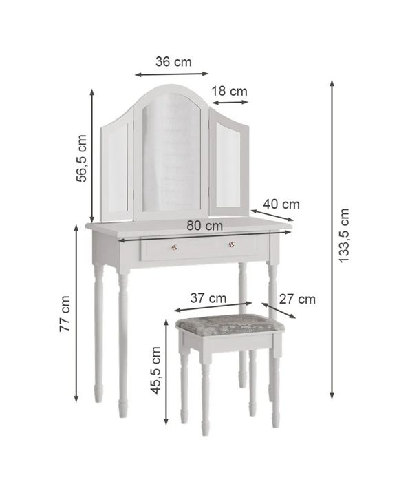 Дамска тоалетка с огледало Vicco 5059