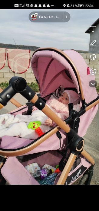 Cărucior 2in1 Belecoo roz