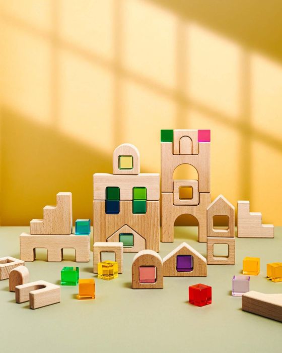 Детски дървен конструктор нов