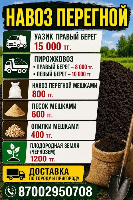 Новоз перегной машинами мешка. Чернозём только мешками