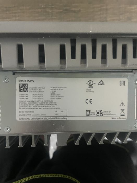 Siemens SIMATIC IPC277G – Panel PC Industrial 15" Multitouch (6AV7286-0DA03-2AA0)