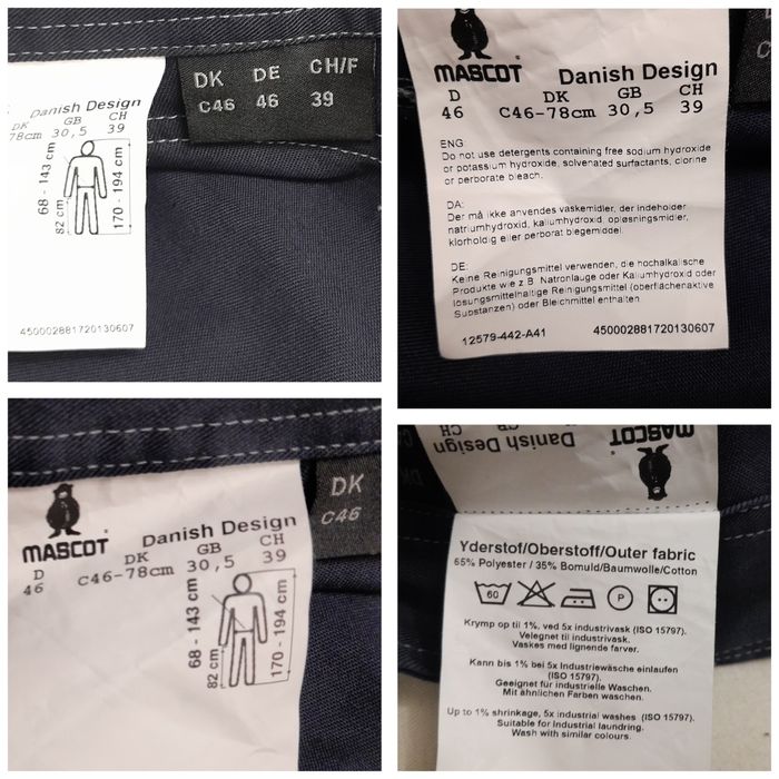 Pantaloni noi MASCOT Danish Design, salopeta ca Engelbert Strauss  46