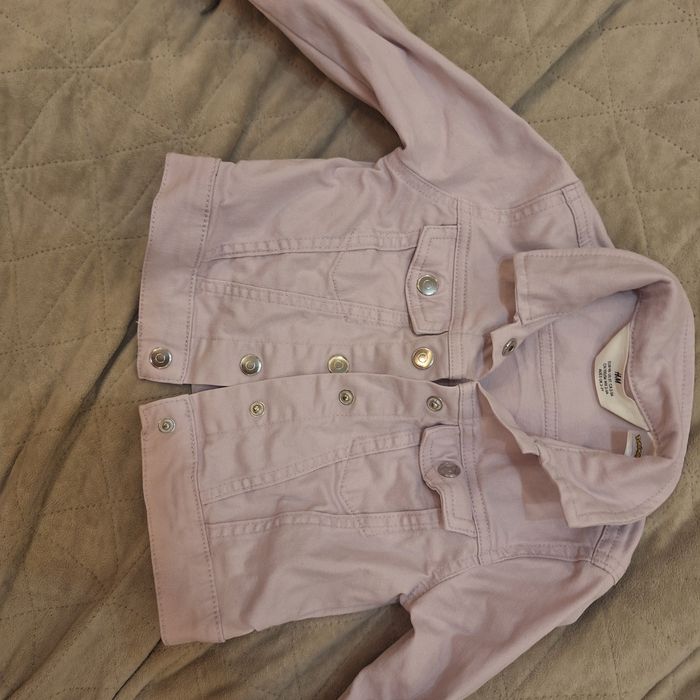 H&M комплект 92 размер блуза с клинче о боди с дълъг ръкав и яке