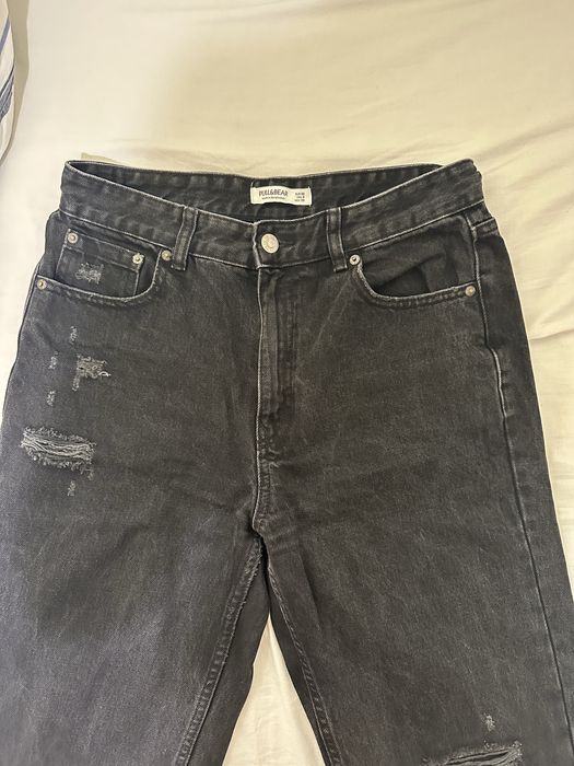 Черни дънки Pull and Bear