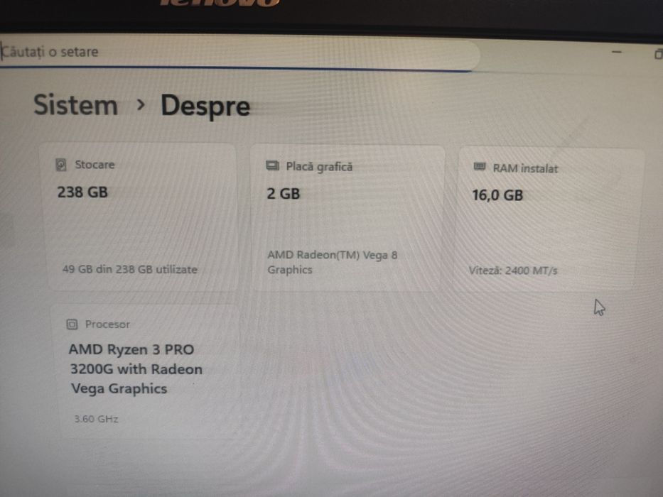 PC gaming ieftin Ryzen 3 PRO 3200G, 16 GB DDR4 (nou), ssd 256 GB (nou)