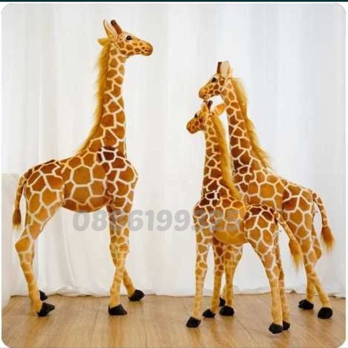 Голям плюшен Жираф, от 35см до 120см, Плюшена играчка Жираф, Реалистич