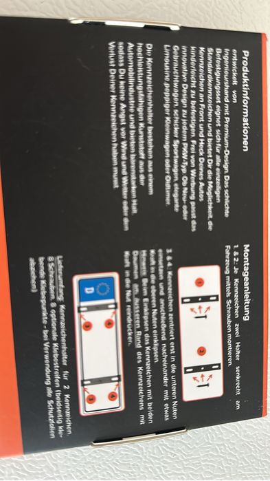 Suport auto numere slim