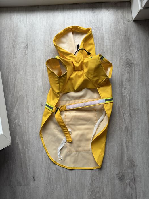 Pelerină de ploaie pentru căței, galben - haina/hainuta ptr caine