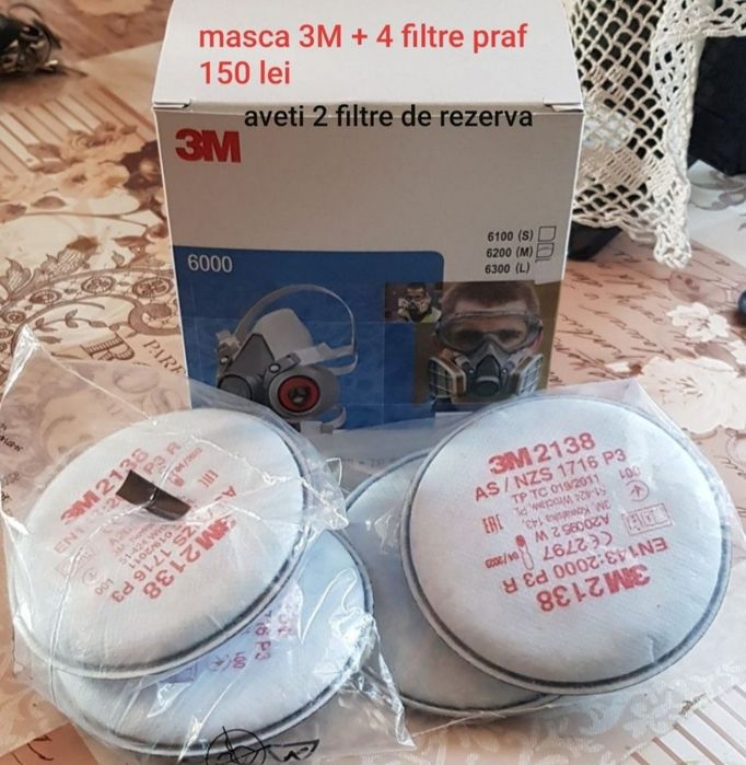 Masca 3M 6200 + 4 filtre rotunde