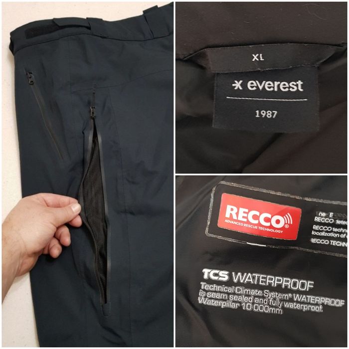 Pantaloni ski snowboard EVEREST TCS Waterproof Recco (10K) nr XL (men)