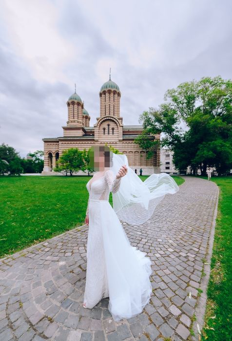 Rochie mireasă Maya Fashion + trenă și voal