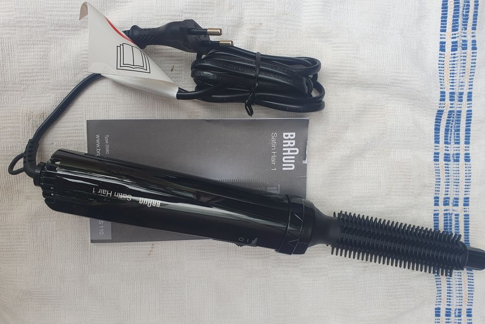 Perie cu aer cald Braun Satin-Hair 1 AS 110, 200 W, 2 Trepte, Perie 18 mm, Negru