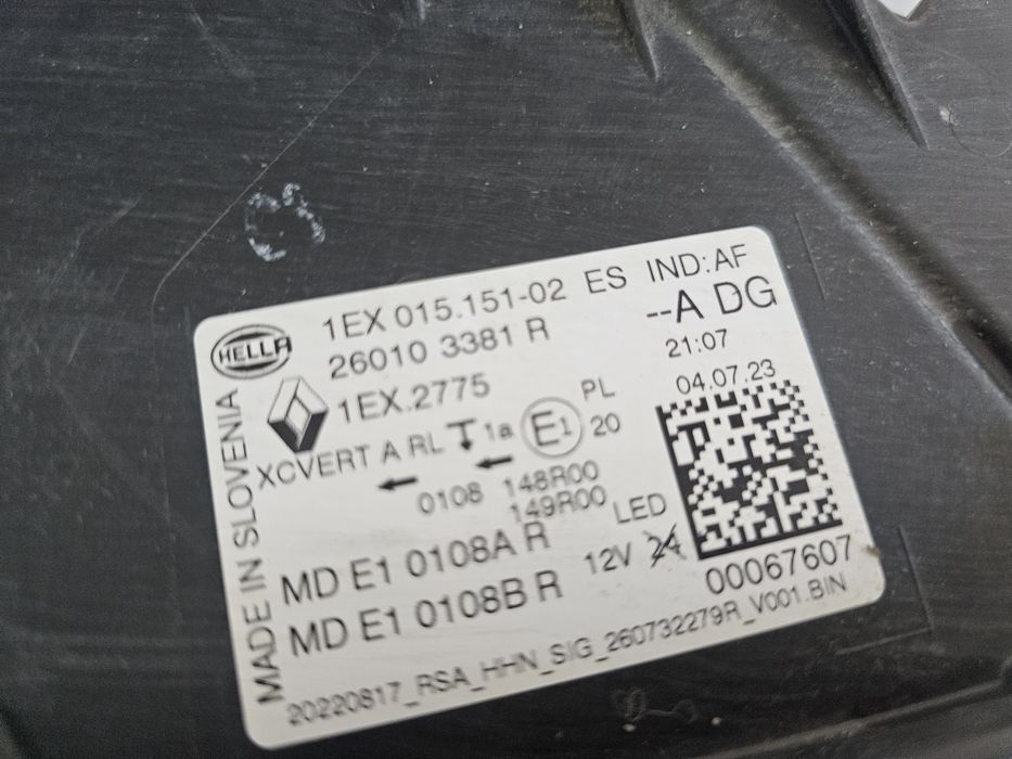 Far dreapta led Renault Austral dupa 2022 cod 260103381R