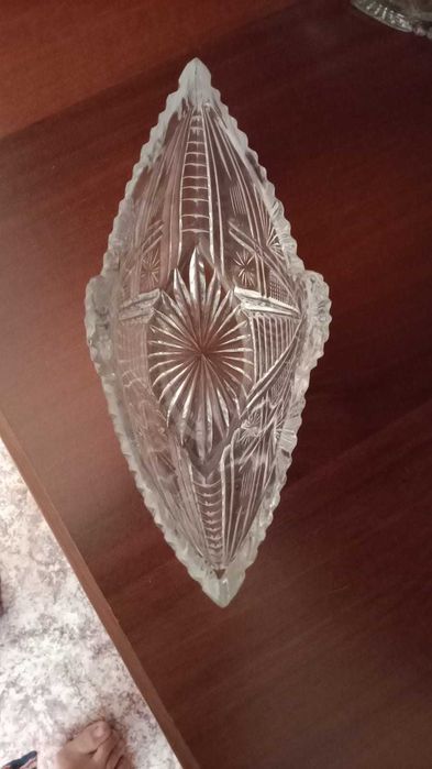 Антиквариат, Ваза Ладья,Хрустальная СССР